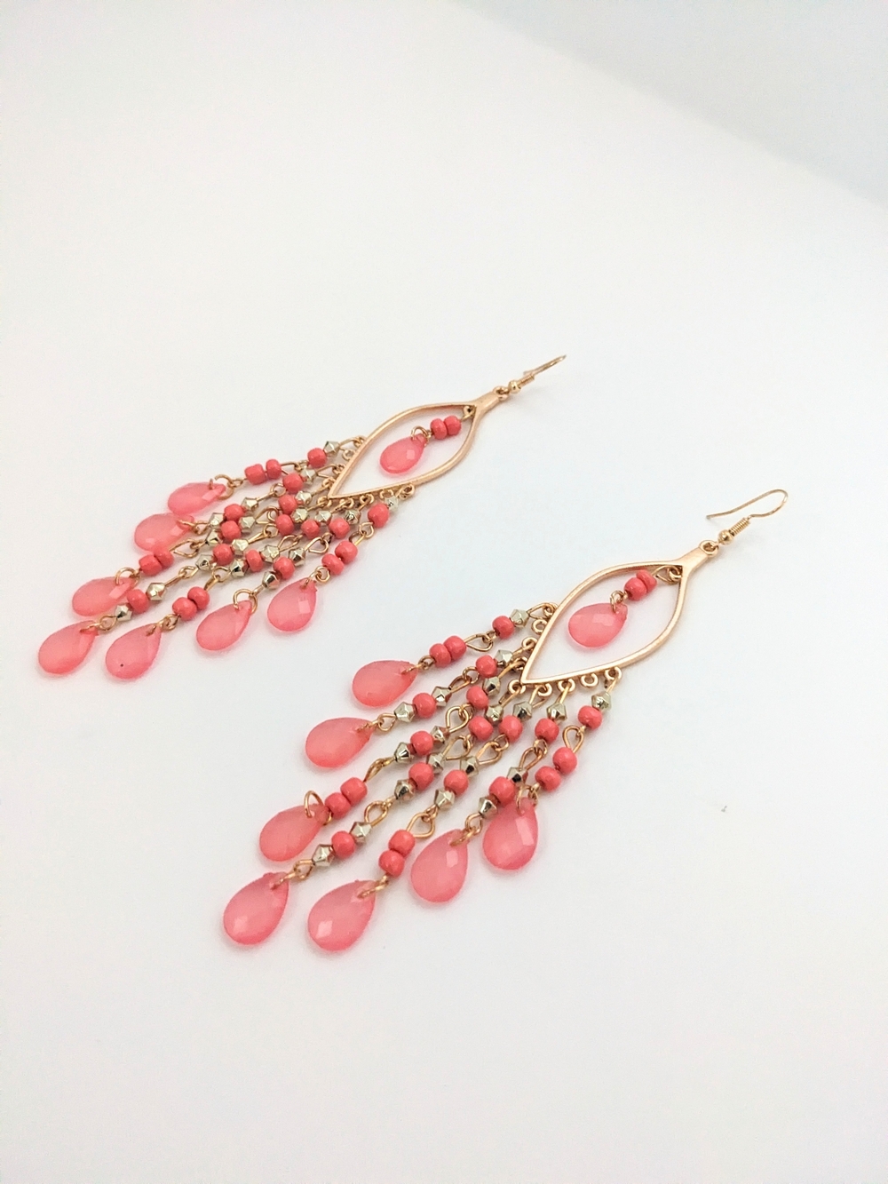 Coral Chandelier Earrings - Picture 2 of 2